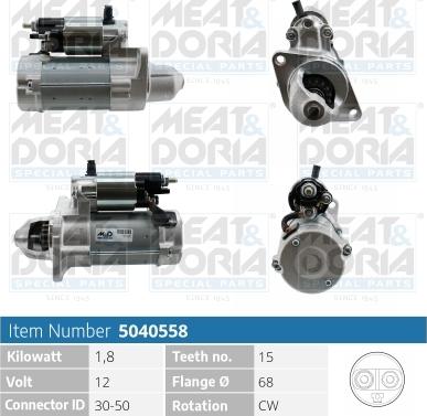 Meat & Doria 5040558 - Стартер autospares.lv