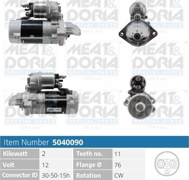 Meat & Doria 5040090 - Стартер autospares.lv