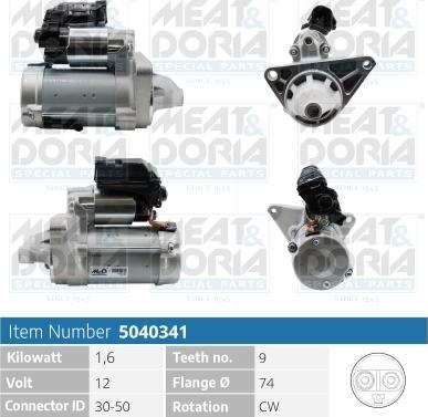 Meat & Doria 5040341 - Стартер autospares.lv