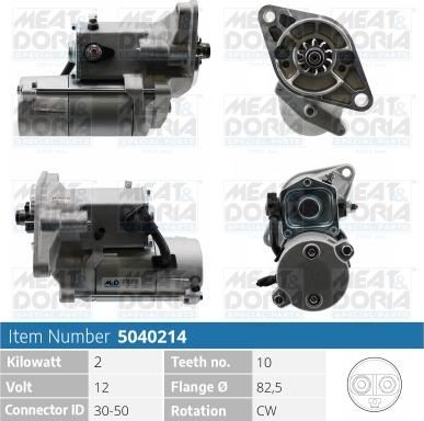 Meat & Doria 5040214 - Стартер autospares.lv