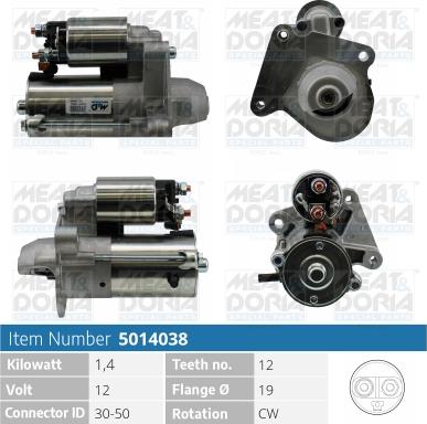 Meat & Doria 5014038 - Стартер autospares.lv