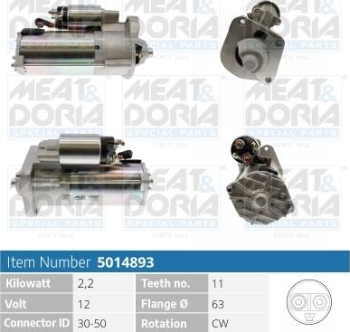 Meat & Doria 5014893 - Стартер autospares.lv