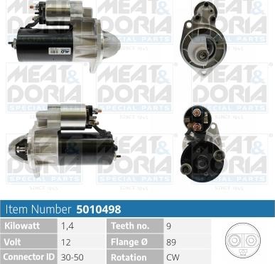 Meat & Doria 5010498 - Стартер autospares.lv