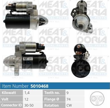 Meat & Doria 5010468 - Стартер autospares.lv