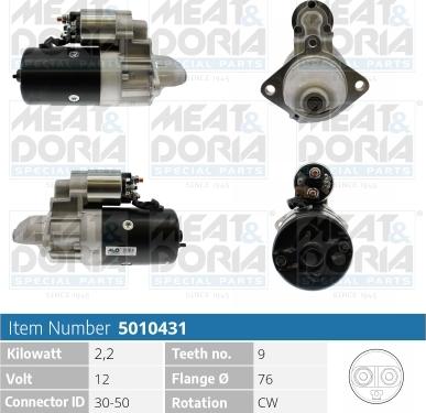 Meat & Doria 5010431 - Стартер autospares.lv