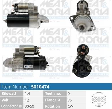 Meat & Doria 5010474 - Стартер autospares.lv