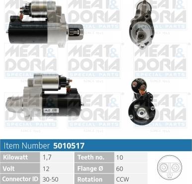 Meat & Doria 5010517 - Стартер autospares.lv