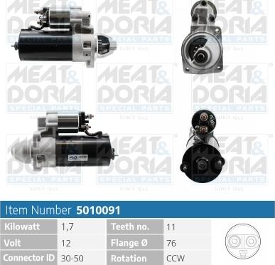 Meat & Doria 5010091 - Стартер autospares.lv