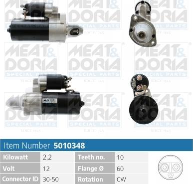 Meat & Doria 5010348 - Стартер autospares.lv