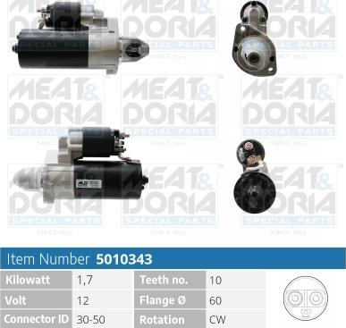 Meat & Doria 5010343 - Стартер autospares.lv