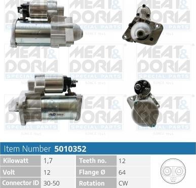 Meat & Doria 5010352 - Стартер autospares.lv