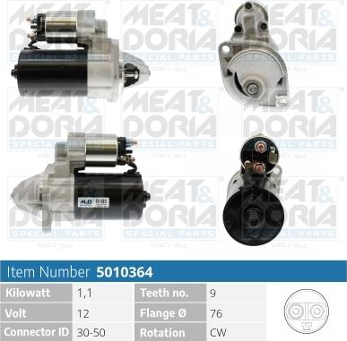 Meat & Doria 5010364 - Стартер autospares.lv