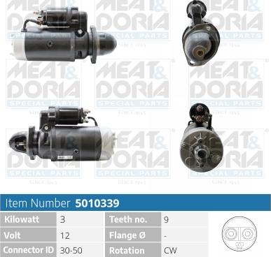 Meat & Doria 5010339 - Стартер autospares.lv