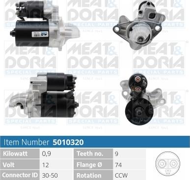 Meat & Doria 5010320 - Стартер autospares.lv