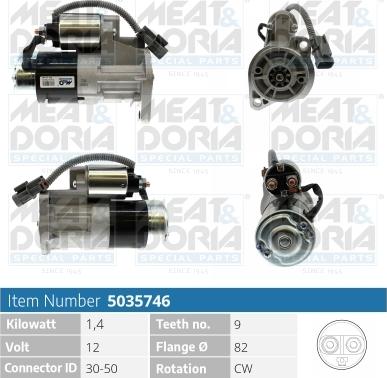 Meat & Doria 5035746 - Стартер autospares.lv