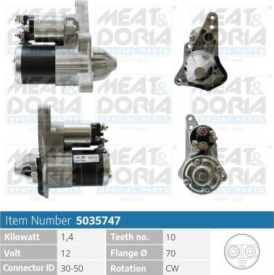 Meat & Doria 5035747 - Стартер autospares.lv