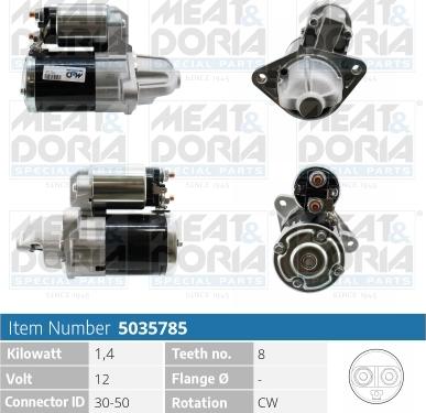 Meat & Doria 5035785 - Стартер autospares.lv