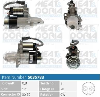 Meat & Doria 5035783 - Стартер autospares.lv