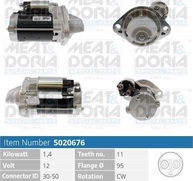 Meat & Doria 5020676 - Стартер autospares.lv