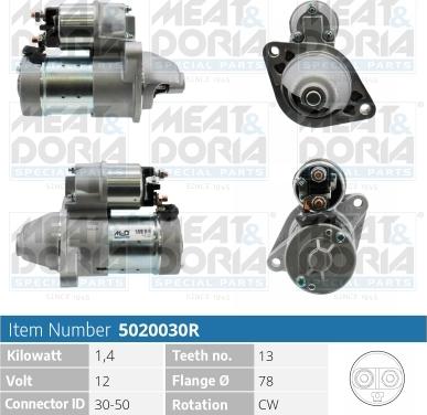 Meat & Doria 5020030R - Стартер autospares.lv