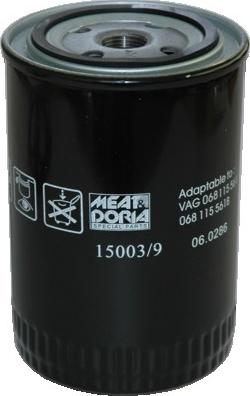 Meat & Doria 15003/9 - Масляный фильтр autospares.lv