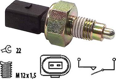 Meat & Doria 36009 - Датчик, переключатель, фара заднего хода autospares.lv