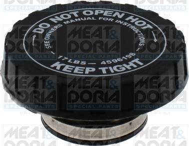 Meat & Doria 2036021 - Крышка, резервуар охлаждающей жидкости autospares.lv