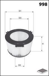 Mecafilter ELR7067 - Фильтр воздуха в салоне autospares.lv