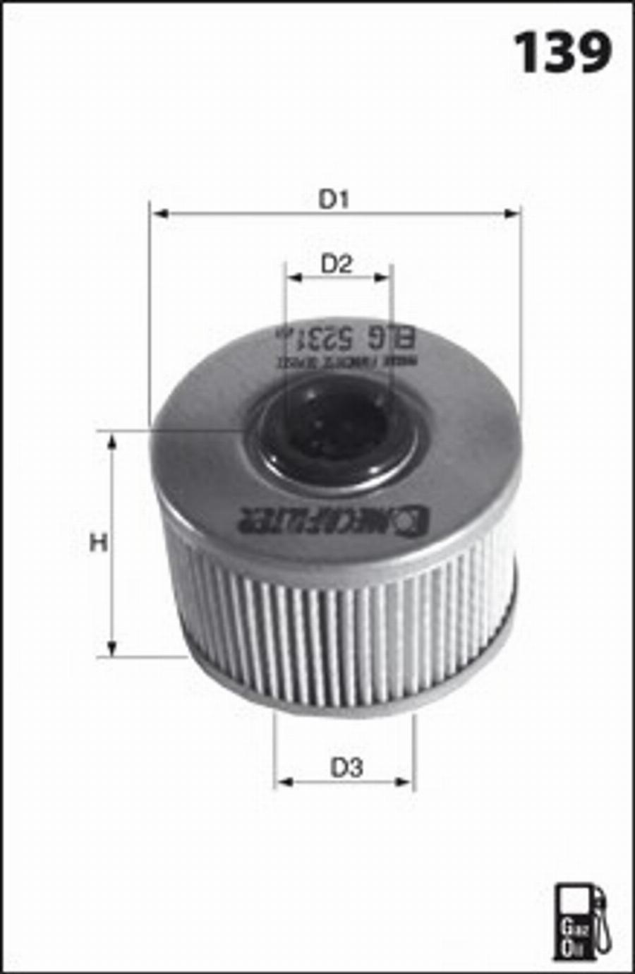 Mecafilter G13 - Топливный фильтр autospares.lv