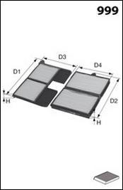 Mecafilter JLR7211 - Фильтр воздуха в салоне autospares.lv