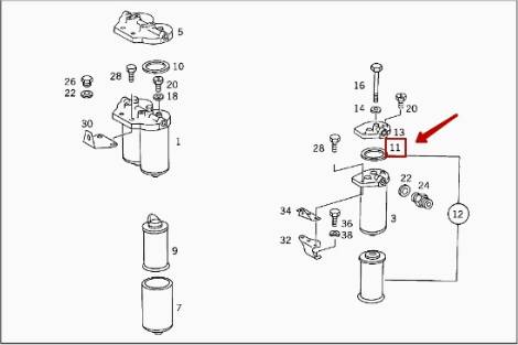 Mercedes-Benz A 000 477 35 80 - Прокладка, фильтр очистки топлива autospares.lv