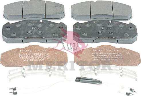 Meritor MDP5017 - Тормозные колодки, дисковые, комплект autospares.lv
