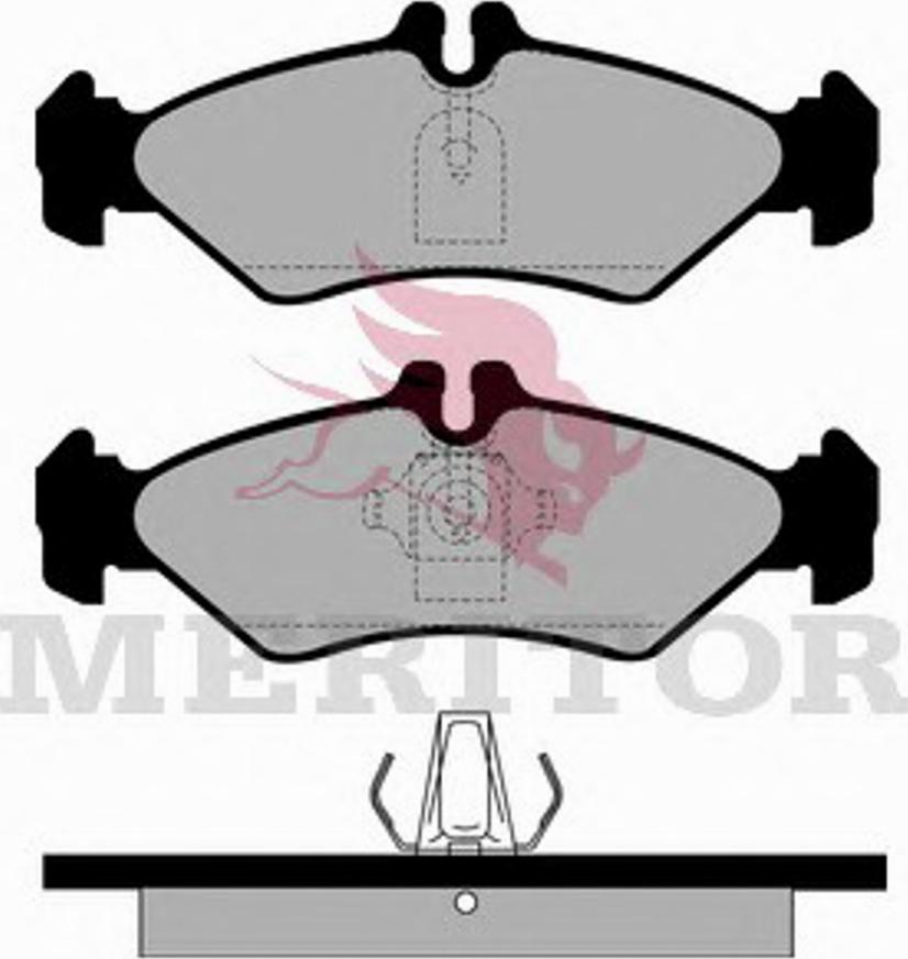 Meritor MDP1039 - Тормозные колодки, дисковые, комплект autospares.lv