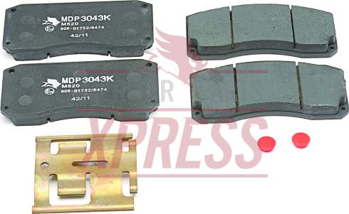 Meritor MDP3017 - Тормозные колодки, дисковые, комплект autospares.lv