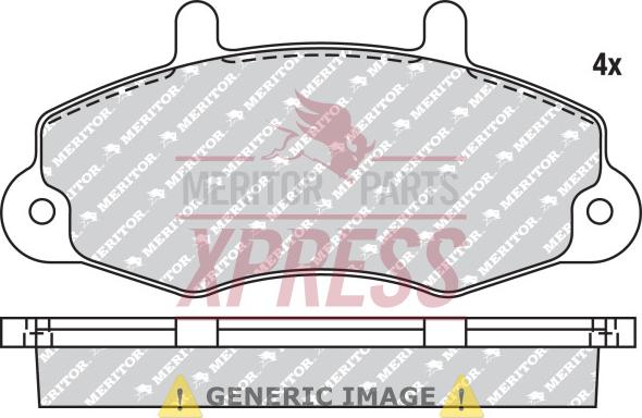 Meritor MDP700 - Тормозные колодки, дисковые, комплект autospares.lv