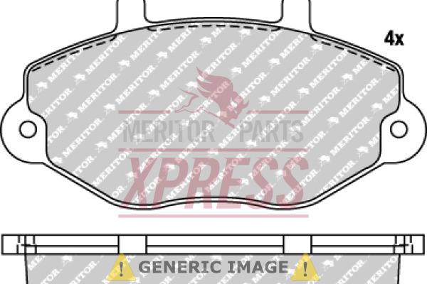 Meritor MDP701 - Тормозные колодки, дисковые, комплект autospares.lv