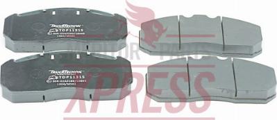 Meritor TDP1125S - Тормозные колодки, дисковые, комплект autospares.lv