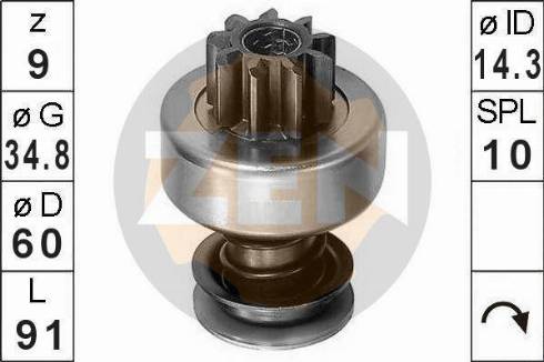 Messmer 225150 - Ведущая шестерня, бендикс, стартер autospares.lv