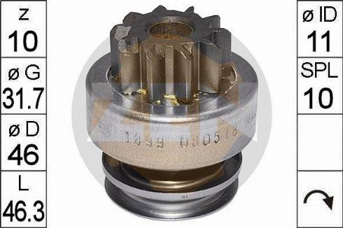 Messmer 226188 - Ведущая шестерня, бендикс, стартер autospares.lv