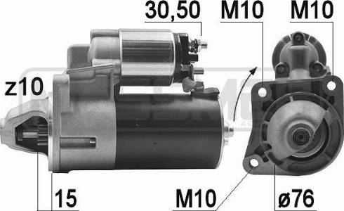 Messmer 220950A - Стартер autospares.lv