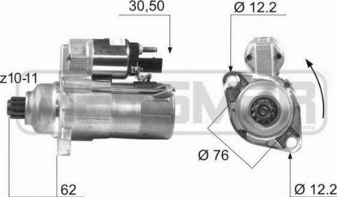 Messmer 220450A - Стартер autospares.lv