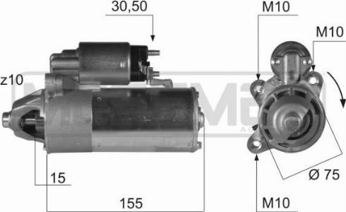 Messmer 220413A - Стартер autospares.lv