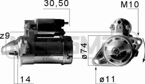 Messmer 220654A - Стартер autospares.lv