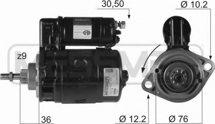 Messmer 220092 - Стартер autospares.lv