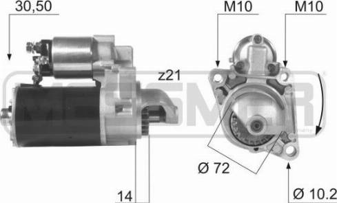 Messmer 220034A - Стартер autospares.lv