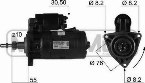 Messmer 220035A - Стартер autospares.lv