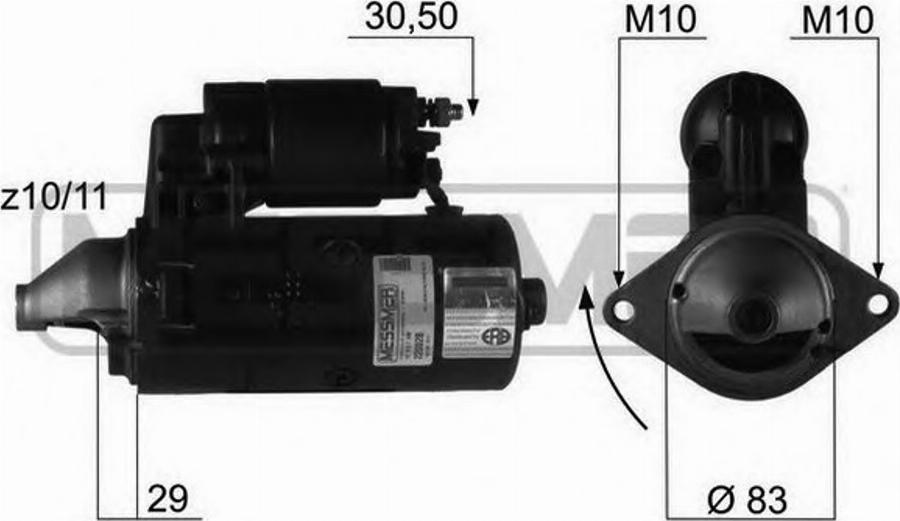 Messmer 220029 - Стартер autospares.lv