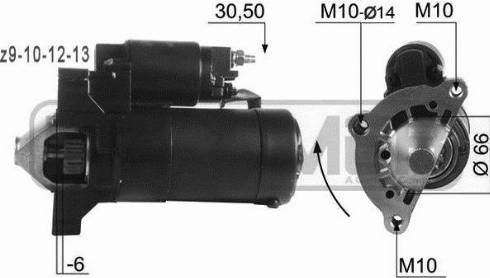 Messmer 220074A - Стартер autospares.lv