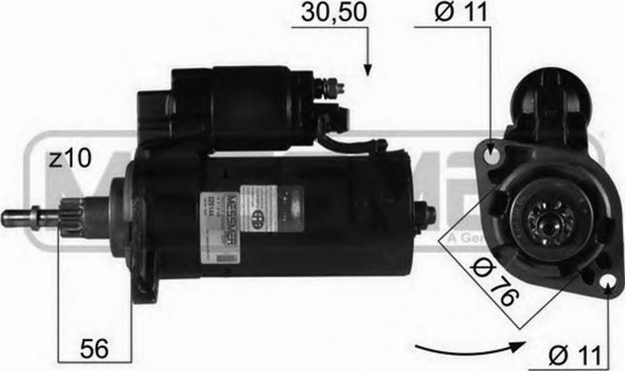 Messmer 220144 - Стартер autospares.lv