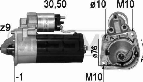 Messmer 220813A - Стартер autospares.lv